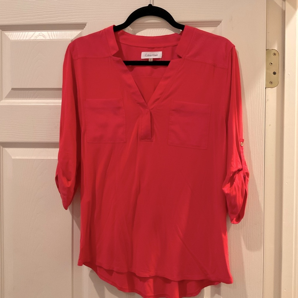 Calvin Klein 3/4 Sleeve Blouse - Medium